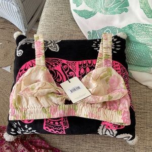 SPELL ROSE GARDEN CROP TOP NWT XL